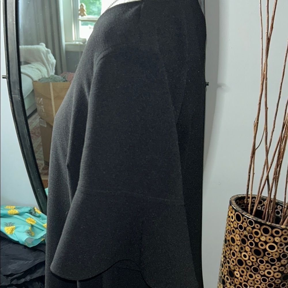 Madewell Black A-line Mini Dress with Bell Sleeves - Picture 5 of 12